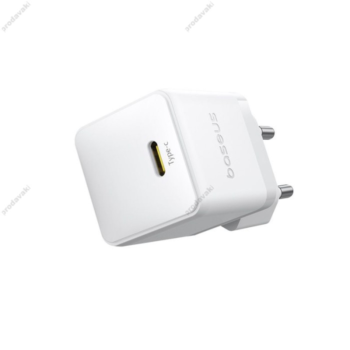 Мережевий зарядний пристрій Baseus Palm Fast Charger Lightning cable 20W White E0116400
